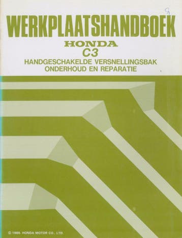 1986 Honda C3 werkplaatshandboek handgeschakelde versnelling, Verzenden