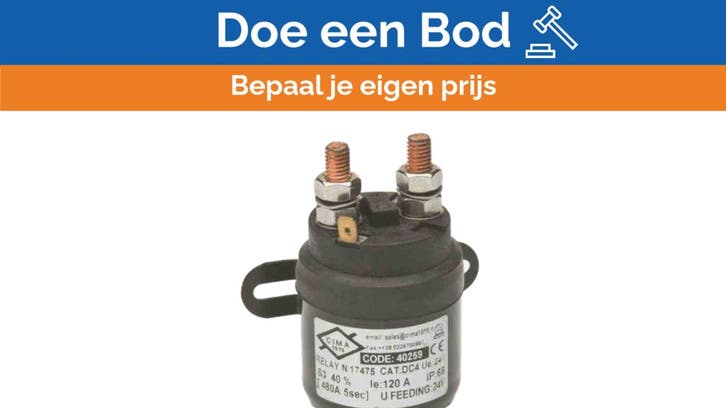 Bieden: Cima solenoid schakelrelais 24V | 120A - 40259, Watersport en Boten, Overige Watersport en Boten, Nieuw, Ophalen of Verzenden