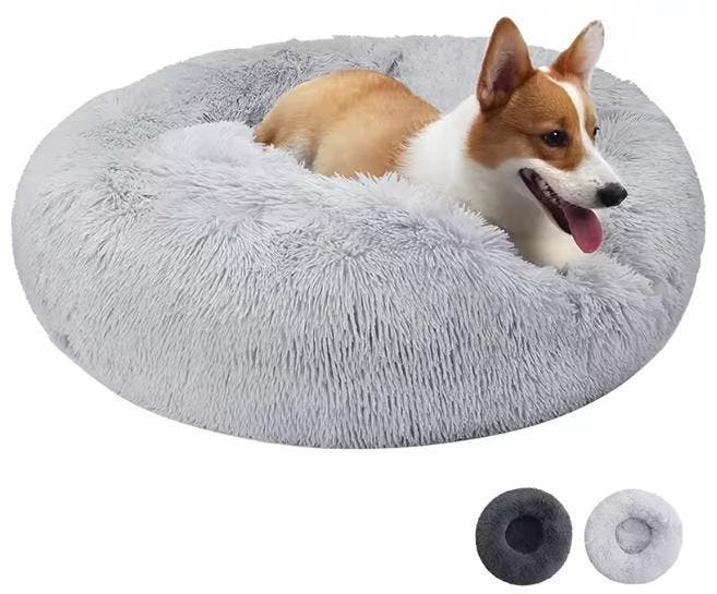 Rond Pluche Honden- en Kattenbed –Warm, Zacht en Comfortabel, Dieren en Toebehoren, Hondenmanden, Nieuw, Verzenden
