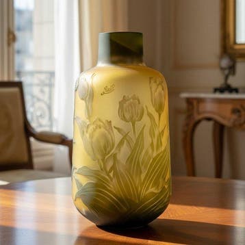Émile Gallé (1846-1904) - after - Vaas - Glas - Tulpen en