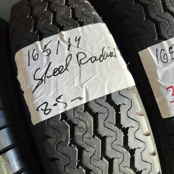 2 x Steel Radial 165-80-14 C Zomerbanden 8,5mm, Auto-onderdelen, Banden en Velgen, 14 inch, Ophalen of Verzenden, Band(en), 165 mm