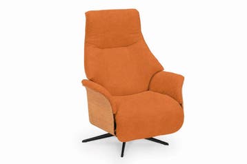 Relaxfauteuil Dokkum - relaxfauteuils - Oranje, Nieuw, Stof