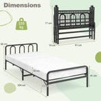 LIVSK Opvouwbaar Bedframe met Luxe Matras - Draagbaar - Ruim, Verzenden, Nieuw