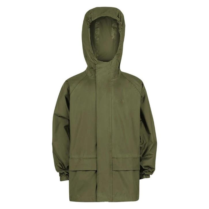 Highlander Stormguard kinder regenjas / windjack , olijf..., Caravans en Kamperen, Regenkleding, Kinderen, Regenjas, Nieuw, Ophalen of Verzenden