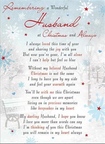 Rouwkaart herdenkingskaart a wonderful husband christmas &, Ophalen of Verzenden, Nieuw