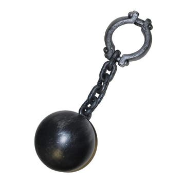 Ketting met kogel 55 cm - Verkleedaccessoires over, Ophalen of Verzenden, Nieuw