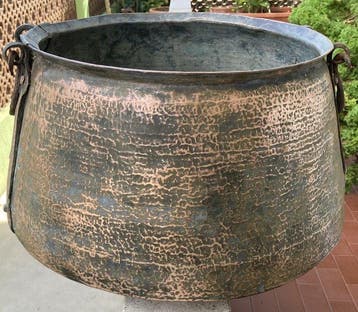 Emmer - Koper - Decoratieve pot - Vintage koperen pot met