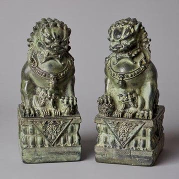 Foo dogs (Zonder Minimumprijs) - Brons - China (Zonder