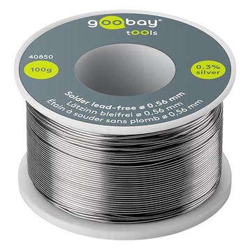 Soldeertin | Goobay (Ø 0.56 mm, 100 gram), Verzenden, Nieuw