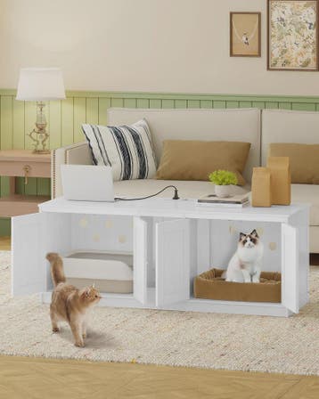 Stijlvolle Kattenbakombouw met USB-poorten en Stopcontacten, Verzenden, Nieuw