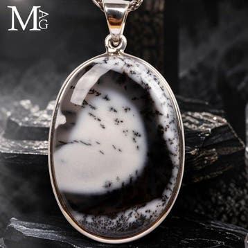 Merlinite - Zwarte dendrieten - Natuurlandschap
