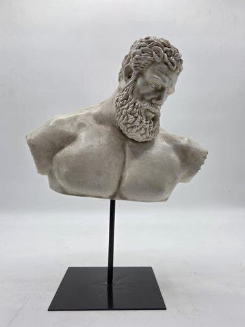 sculptuur, Busto dellercole farnese - 35 cm - marmerpoeder