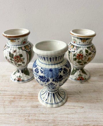 De Porceleyne Fles, Delft - Vaas (3) - 1911+1982+1984 -, Antiek en Kunst