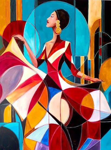 Kiri Aguilera (1982) - XL - Danza en vitral carmín