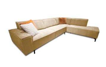 Hoekbank Heerlen - hoekbanken - Beige, Huis en Inrichting, Banken | Bankstellen, Nieuw, Stof