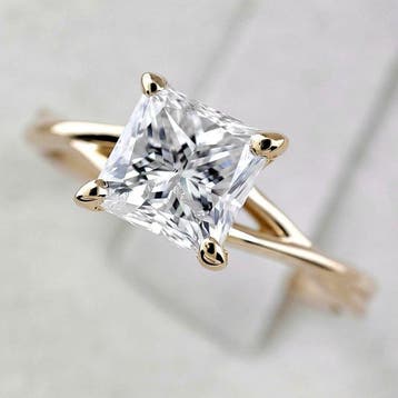 Ring - 14 karaat Geel goud, D/SI - 1.15ct. tw. Diamant, Sieraden, Tassen en Uiterlijk, Nieuw