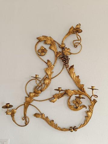 Decoratief ornament - Italië - Vintage Fiorentina wandlamp