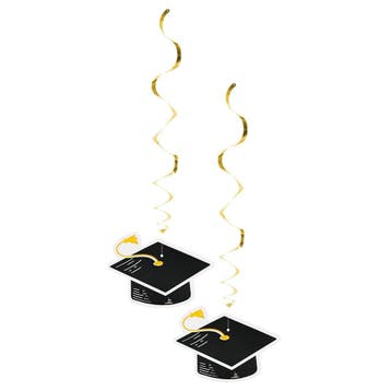 Set 2 Decoratieswirls Graduation Hoedje, Ophalen of Verzenden, Nieuw