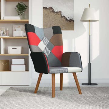 vidaXL Relaxstoel patchwork stof, Verzenden, Nieuw