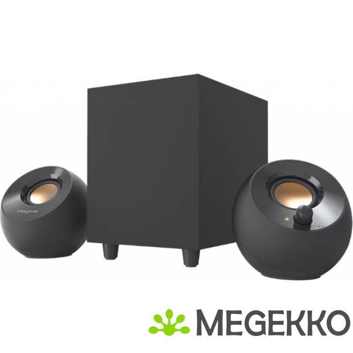Creative Labs Creative Pebble Plus Zwart, Computers en Software, Pc speakers, Nieuw, Verzenden