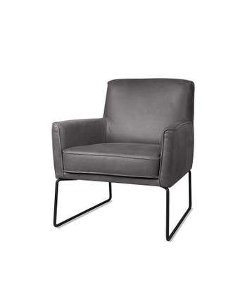 Fauteuil Bach - fauteuils - Grijs, Nieuw, Grijs, Leer