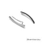 Zilveren strakke ear cuff oorklimmers, Verzenden, Nieuw, Zilver