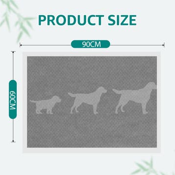 Puppy Training Pads - 90x60 cm - 50 stuks - Grijs - Nobleza, Verzenden, Zo goed als nieuw