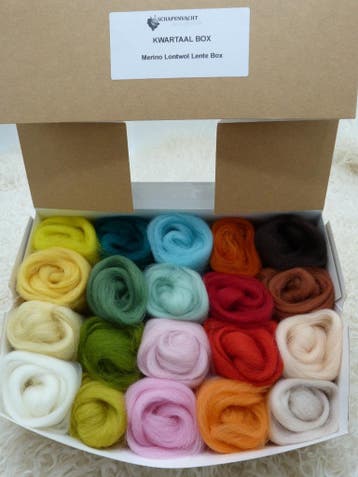 Merino lontwol Lente box, Ophalen of Verzenden, Nieuw, Overige typen, Wolvilt