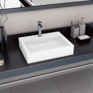vidaXL Wastafel 60x38x11 cm mineraal gegoten/marmer gegoten, Verzenden, Nieuw