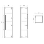 Kolomkast Sanimar Barcelona Omkeerbaar Wit 160 x 40 x 35 cm, Ophalen of Verzenden, Nieuw