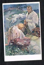 Mucha - Illustrateur - Art Nouveau - Zalig zijn de armen van, Gelopen