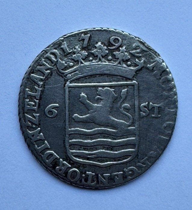 Nederland, Middelburg Scheepjesschelling 1792 (Zonder, Postzegels en Munten, Munten | Nederland