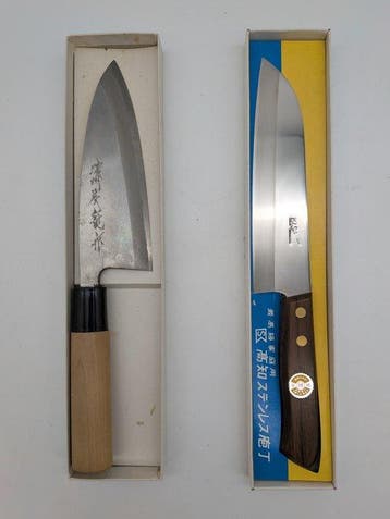Deba Knife (Nsh Sumikama) & Kochi Stainless Steel Santoku