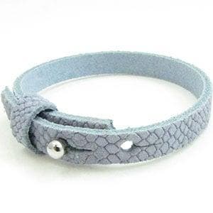 1 x Cuir Armband DQ Suede 10 x 2,2mm Reptiel licht blauw..., Ophalen of Verzenden, Nieuw, Overige typen