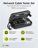 Set voor netwerkkabeltester, CAT 5, CAT 6, CAT 7 en ISDN, Ophalen of Verzenden, Nieuw