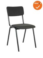 Vergaderstoel Indy - NIEUW - Zwart gestoffeerd, Vergader- of Presentatieruimte, Ophalen of Verzenden, Gebruikt, Stoel