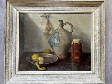 Adrianus van derMeijde (1896 - 1988) - Stilleven met kruik ,