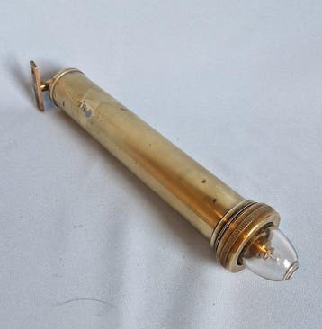 Zeldzame antieke maritieme lamp - Messing, Glas
