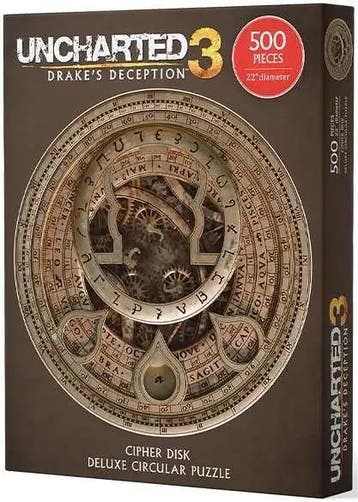 Uncharted Cipher Disk Circular Deluxe Puzzel (500 stukken), Ophalen of Verzenden, Nieuw