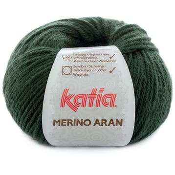 Katia Merino Aran - 66 legergroen - Merinogaren, Ophalen of Verzenden, Nieuw