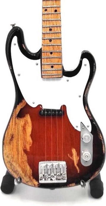 Miniatuur replica Fender basgitaar - Sting - The Police, Ophalen of Verzenden, Nieuw, Pop, Beeldje of Miniatuur