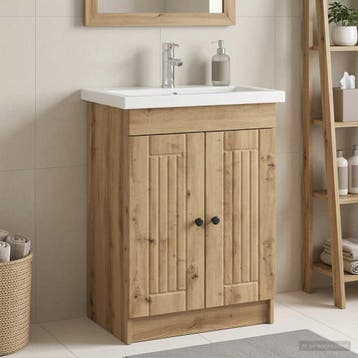 vidaXL Badkamer onder wastafel kast Artisanaal eiken, Verzenden, Nieuw