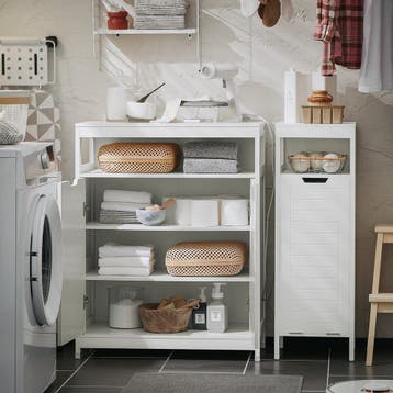 2dekans | SoBuy Badkamerkast - Lage Kast - 2 Deurs - 100 x, Huis en Inrichting, Ophalen of Verzenden, Zo goed als nieuw