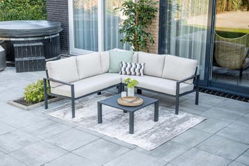 GI Springs aluminium loungeset - Carbon black, Verzenden, Nieuw, Overige materialen, Loungeset