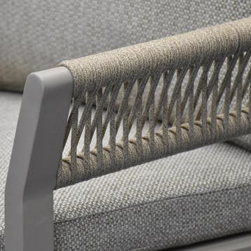 Saigon lounge tuinstoel aluminium latte soft grey kussens, Tuin en Terras, Tuinstoelen, Ophalen of Verzenden, Nieuw, Aluminium