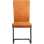 Leren eetkamerstoel Dare - Vintage Cognac (cognac) -, Bruin, Nieuw, Ophalen of Verzenden, Industrieel, Modern