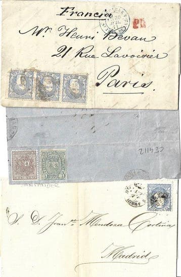 Spanje en koloniën 1852/1878 - Perceel van 17 klassieke, Gestempeld