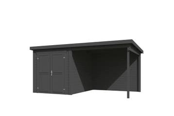 Outdoor Life Blokhut Finn Carbon Grey 450 x 250 cm, Nieuw