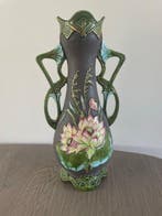 Vaas - Keramiek - Majolica Art Nouveau, Antiek en Kunst