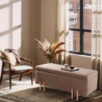 Bankje Dals met opbergruimte 118x40x42 cm bruin [en.casa], Verzenden, Nieuw